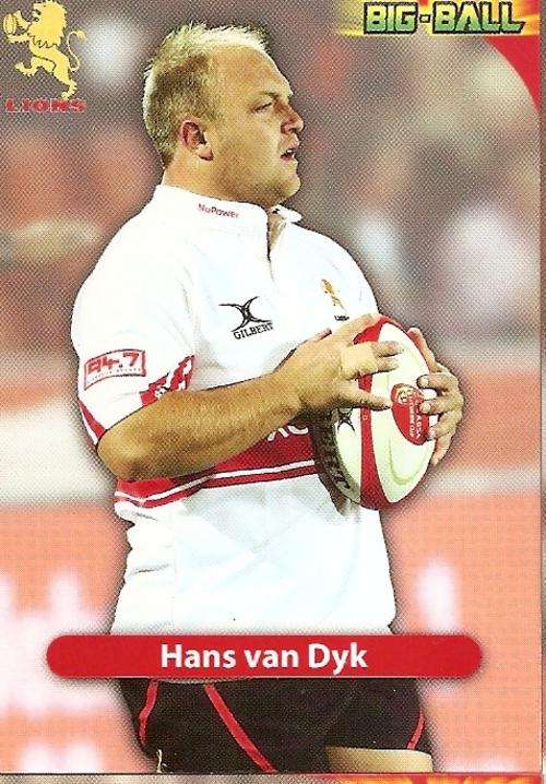BIG BALL 2010 RUGBY COLLECTION - HANS VAN DYK BASE CARD GL15