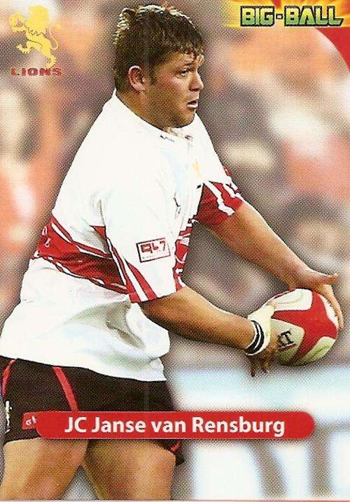 BIG BALL 2010 RUGBY COLLECTION - JC JANSE VAN RENSBURG BASE CARD GL20