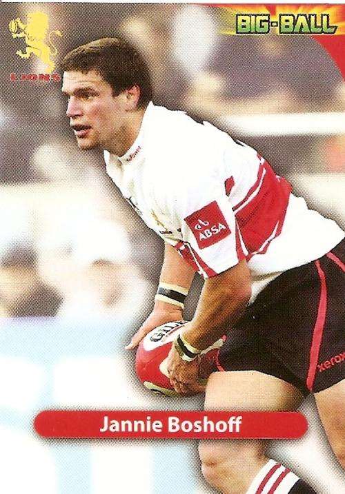 BIG BALL 2010 RUGBY COLLECTION - JANNIE BOSHOFF BASE CARD GL18