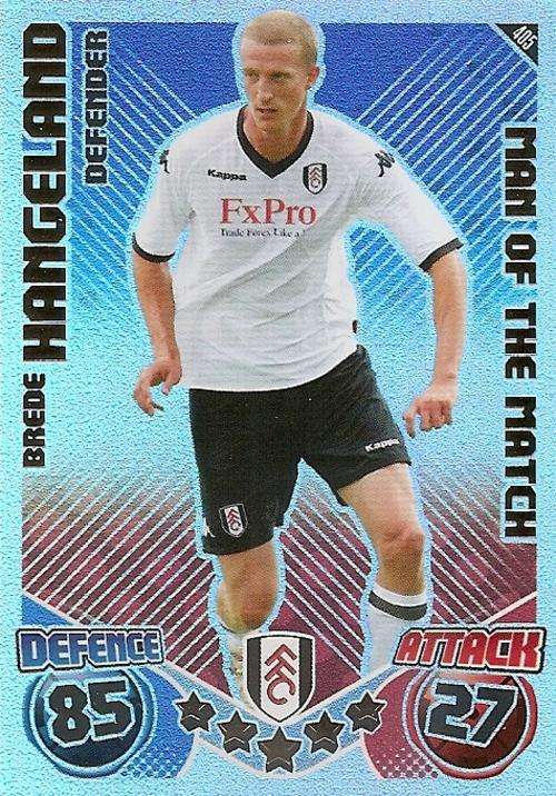 MATCH ATTAX 2010/11 - BREDE HANGELAND M/MATCH CARD
