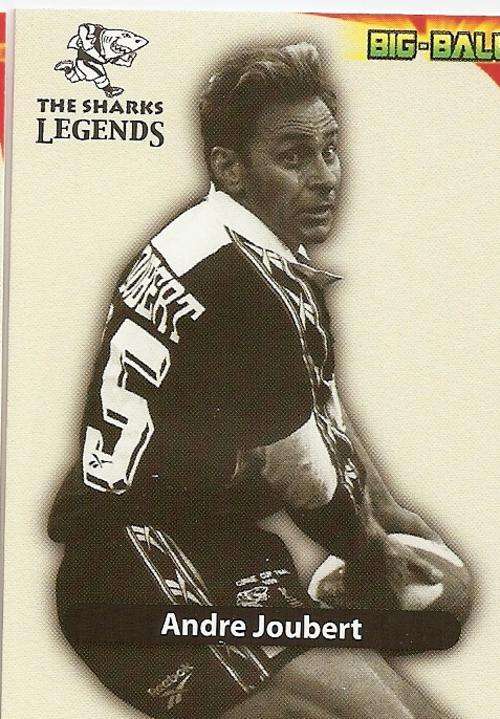 2010 BIG BALL RUGBY COLLECTION - ANDRE JOUBERT LEGEND CARD (TS36)