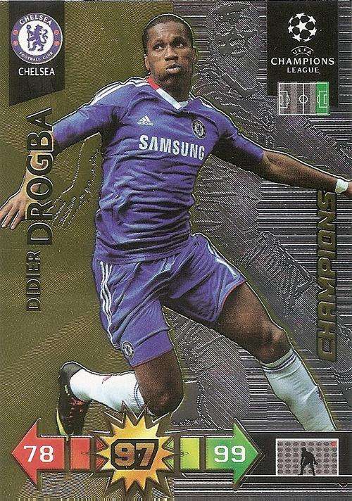 DIDIER DROGBA - CHAMPIONS LEAGUE 2010/2011 - GOLD "CHAMPION" TRADING  CARD