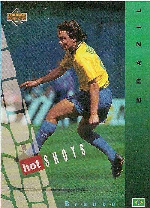WORLD CUP 1994 USA - BRANCO "HOT SHOTS" HS5 FOIL CARD - Eng/German and Eng/Ita.