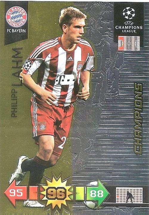 PHILLIP LAHM - CHAMPIONS LEAGUE 2010/2011 - GOLD "CHAMPION" TRADING CARD