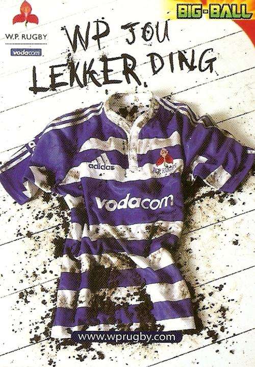 2010 BIG BALL RUGBY COLLECTION - WP MASCOT "WP JOU LEKKER DING" TRADING CARD WP42