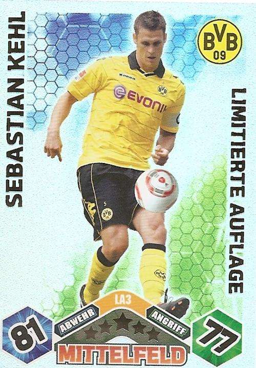 MATCH ATTAX 2010/11 BUNDESLIGA - SEBASTIAN KEHL LIMITED EDITION CARD