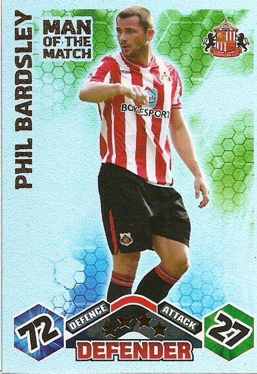 PHIL BARDSLEY - MATCH ATTAX 2009/10 -  `MAN of the MATCH` FOIL TRADING CARD