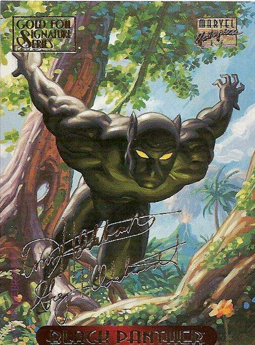 MARVEL MASTERPIECES 94 - BLACK PANTHER "GOLD SIGNATURE" SERIES CARD 8