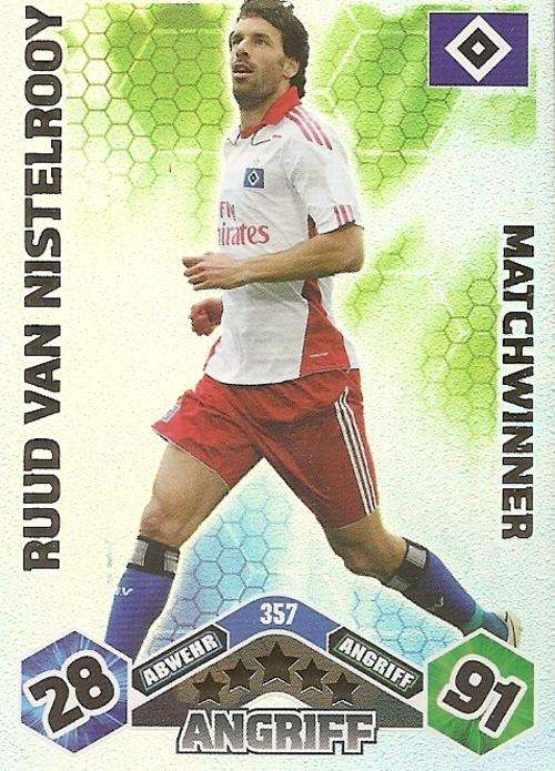 MATCH ATTAX 2010/11 BUNDESLIGA - RUDD VAN NISTELROOY MATCHWINNER CARD