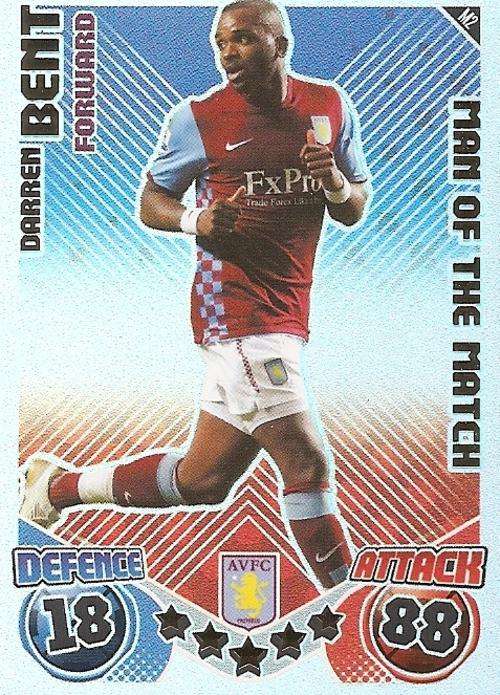 MATCH ATTAX EXTRA 2010/11 - DARREN BENT M/MATCH CARD