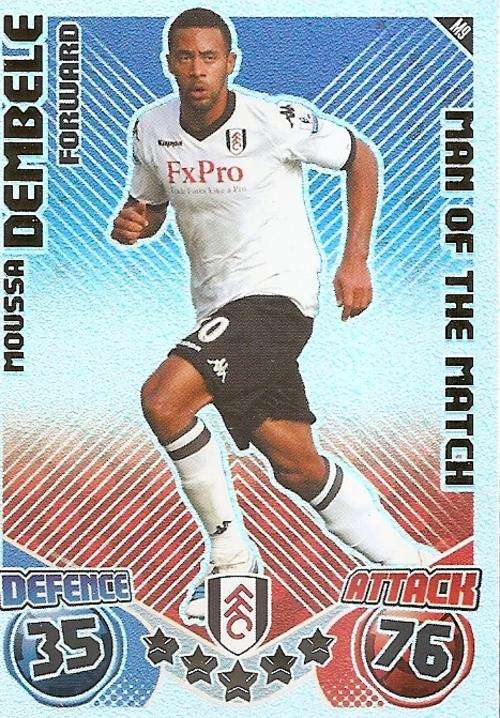 MATCH ATTAX EXTRA 2010/11 - MOUSSA DEMBELE M/MATCH CARD
