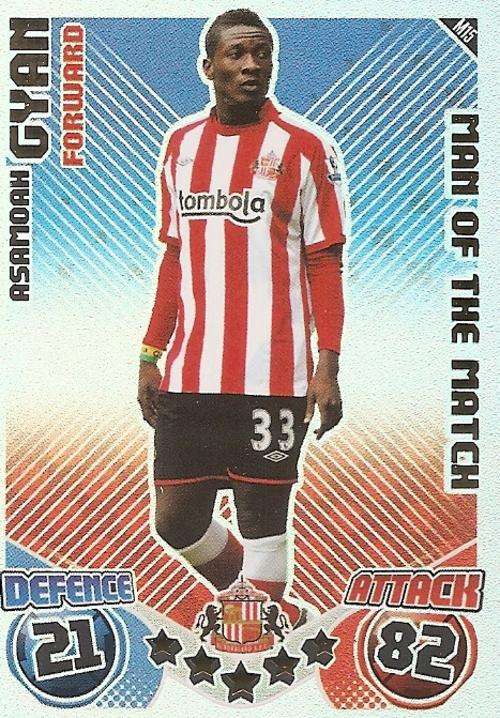MATCH ATTAX EXTRA 2010/11 - ASAMOAH GYAN M/MATCH CARD