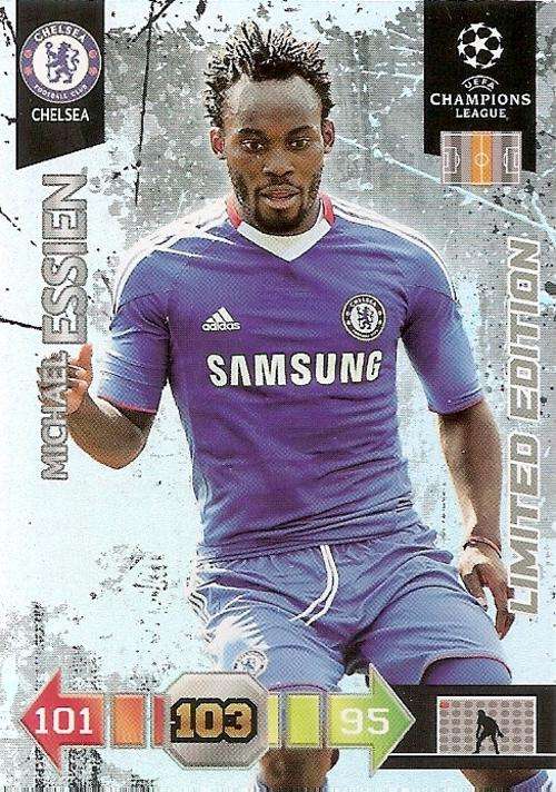 MICHAEL ESSIEN - PANINI CHAMPIONS LEAGUE 2010/11 - RARE `LIMITED EDITION` TRADING CARD