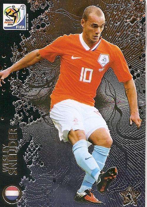 WESLEY SNEIDJER - FIFA WORLD CUP 2010 ADRENALYN PREMIUM - RARE "METTALIZED" TRADING CARD