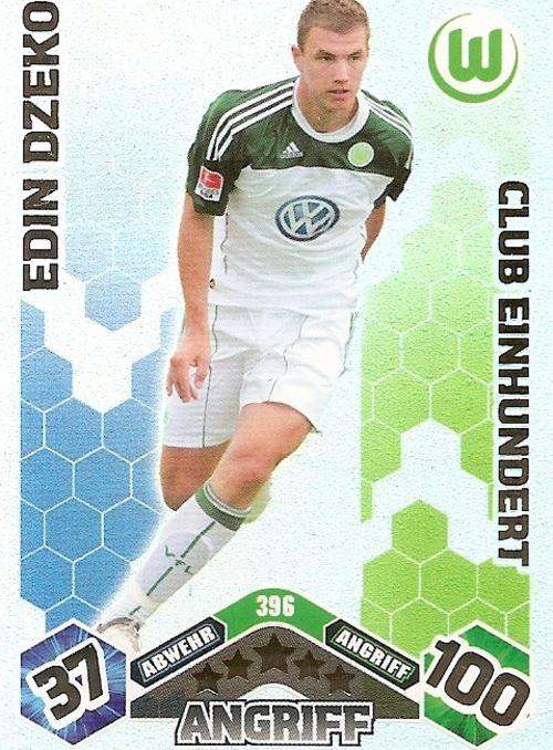 MATCH ATTAX 2010/11 BUNDESLIGA - EDIN DZEKO CLUB 100 CARD