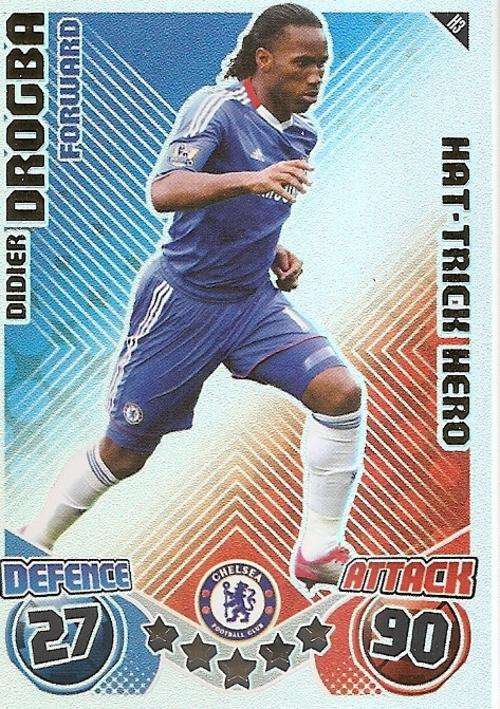MATCH ATTAX EXTRA 2010/11 - DIDIER DROGBA HAT TRICK HERO CARD