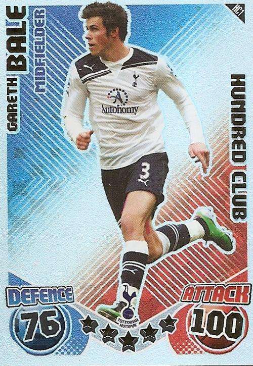 MATCH ATTAX EXTRA 2010/11 - GARETH BALE "CLUB 100" CARD