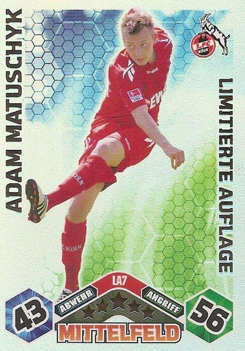 MATCH ATTAX 2010/11 BUNDESLIGA - ADAM MATUSCHYK LIMITED EDITION CARD