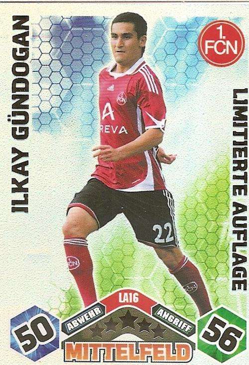 MATCH ATTAX 2010/11 BUNDESLIGA - ILKAY GUNDOGAN LIMITED EDITION CARD
