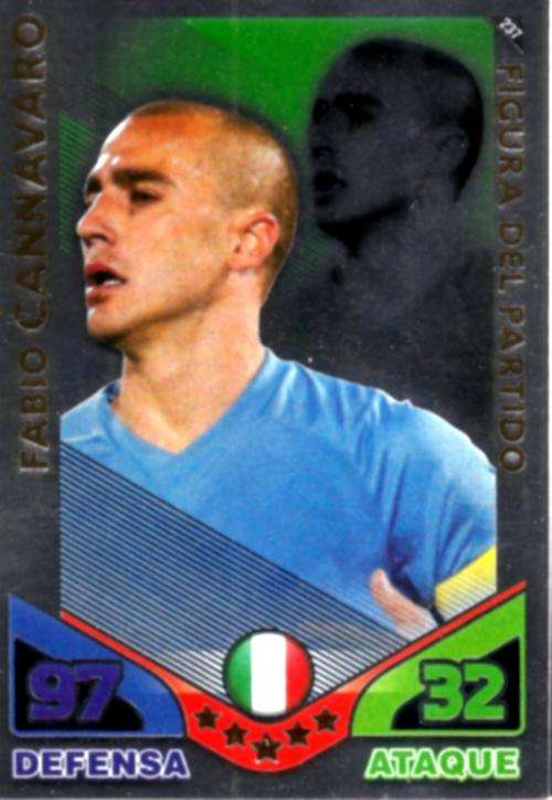 FABIO CANNAVARO - TOPPS MATCH ATTAX `FIFA WORLD CUP 2010` `MAN of the MATCH` CARD - MEXICAN