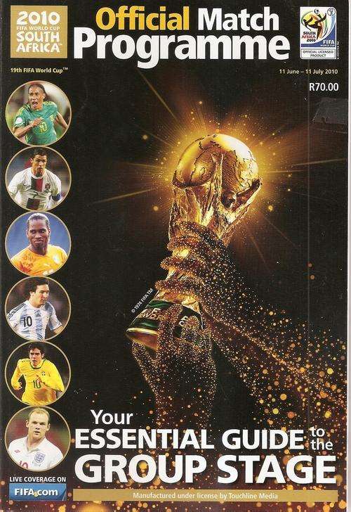 FIFA 2010 WORLD CUP - OFFICIAL GROUP STAGES PROGRAMME