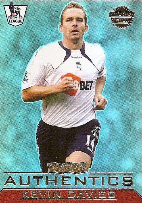 KEVIN DAVIES - TOPPS `AUTHENTICS` 2011 - RARE GOLD CARD