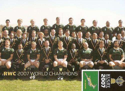 2011 RUGBY WORLD CUP COLLECTION - SOUTH AFRICA 2007 WORLD CUP CHAMPIONS TRADING CARD 123