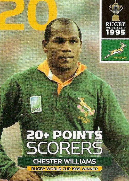 2011 RUGBY WORLD CUP COLLECTION - CHESTER WILLIAMS "20+ POINTS" CARD 173
