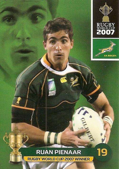 RUAN PIENAAR - BIG BALL 2011 RUGBY WORLD CUP COLLECTION -   BASE TRADING CARD 153