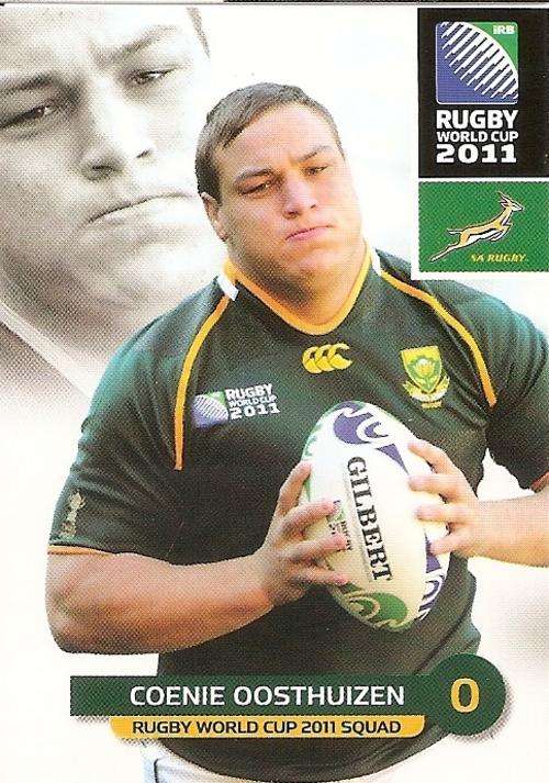 2011 RUGBY WORLD CUP COLLECTION -  CONNIE OOSTHUIZEN 70 BASE CARD