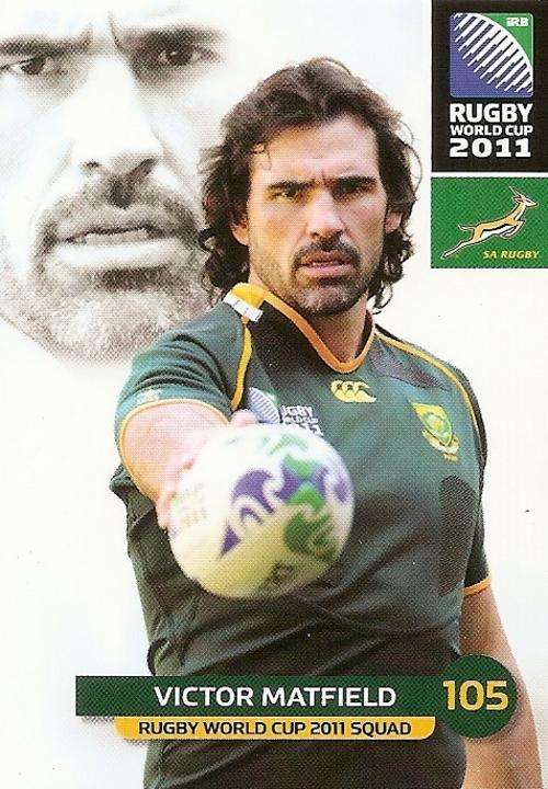 2011 RUGBY WORLD CUP COLLECTION -  VICTOR MATFIELD BASE CARD 99