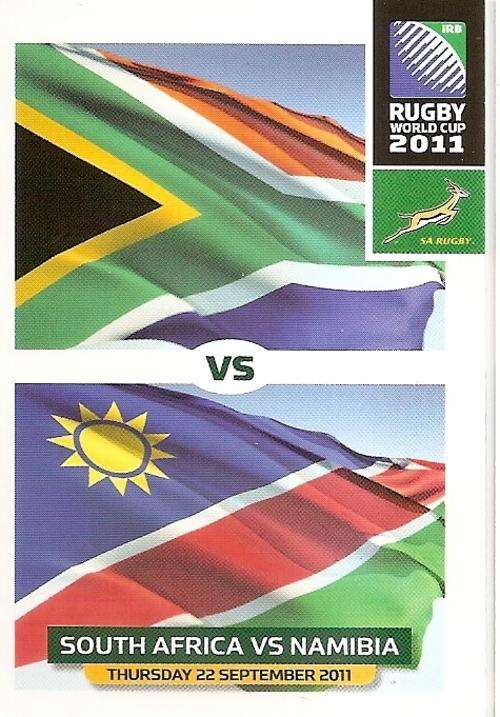 2011 RUGBY WORLD CUP COLLECTION -  2011 WC GAME SCORE BASE CARD 53