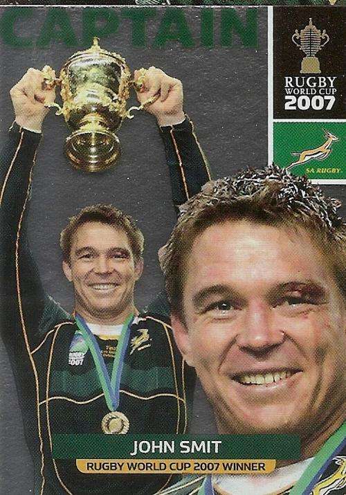 2011 RUGBY WORLD CUP COLLECTION - JOHN SMIT "2007 CAPTAIN" FOIL CARD 125