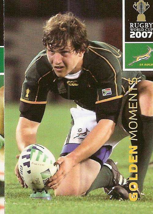 2011 RUGBY WORLD CUP COLLECTION - `GOLDEN MOMENTS`  TRADING CARD 109