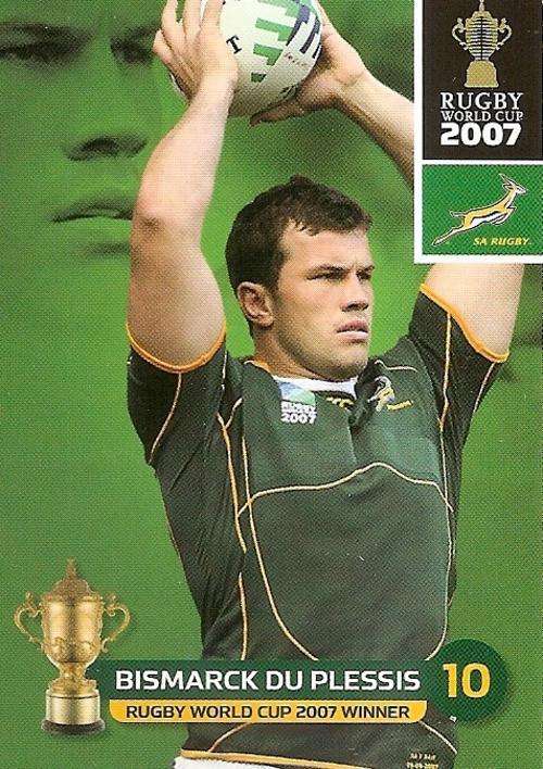 BISMARK DU PLESSIS - BIG BALL 2011 RUGBY WORLD CUP COLLECTION - BASE TRADING CARD 132