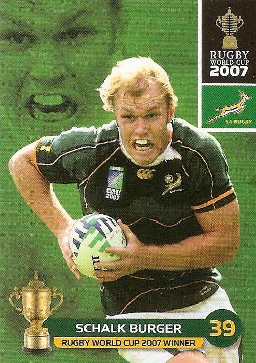 2011 RUGBY WORLD CUP COLLECTION - SCHALK BURGER BASE CARD 154