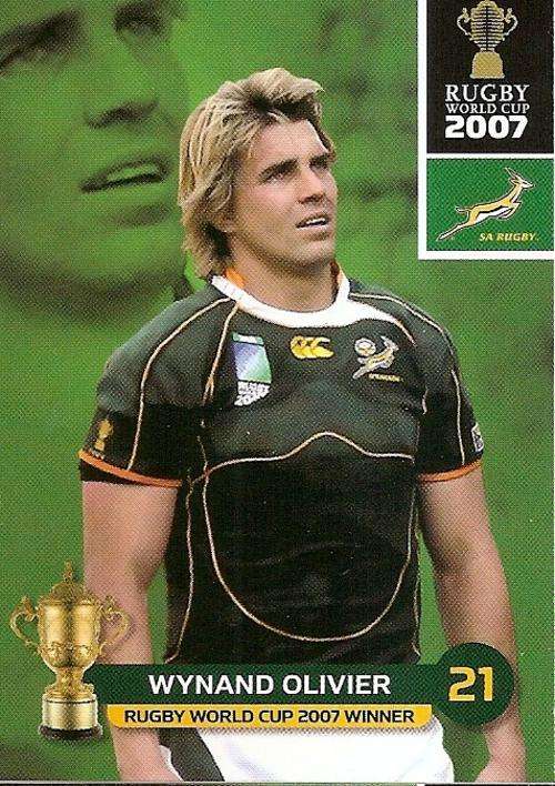 WYNAND OLIVIER - BIG BALL 2011 RUGBY WORLD CUP COLLECTION -  BASE TRADING CARD 158