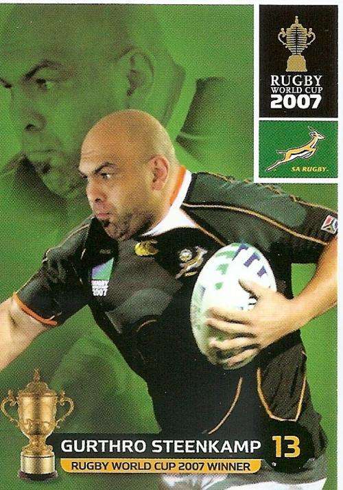 2011 RUGBY WORLD CUP COLLECTION - GURTHRO STEENKAMP BASE CARD 142