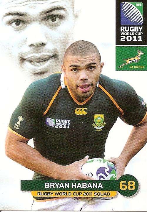BRYAN HABANA  - BIG BALL 2011 RUGBY WORLD CUP COLLECTION -  BASE TRADING CARD 66