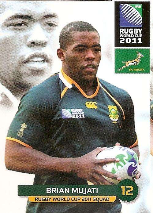2011 RUGBY WORLD CUP COLLECTION -  BRIAN MUJATI BASE CARD 65
