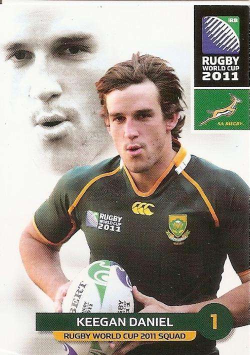 2011 RUGBY WORLD CUP COLLECTION -  KEEGAN DANIEL BASE CARD 86