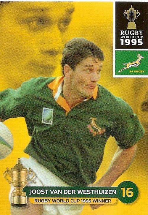 2011 RUGBY WORLD CUP COLLECTION - JOOST V/D WESTHUIZEN BASE CARD 195
