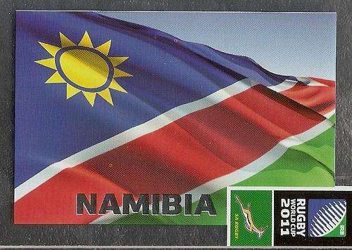 2011 RUGBY WORLD CUP COLLECTION - NAMIBIA "RARE" FLAG FOIL CARD 21