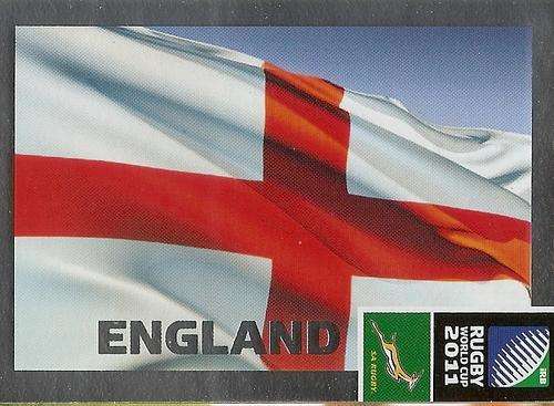 2011 RUGBY WORLD CUP COLLECTION - ENGLAND FLAG "RARE" CARD 14
