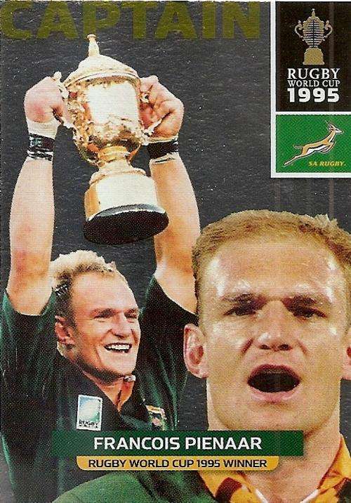 2011 RUGBY WORLD CUP COLLECTION - FRANCOIS PIENAAR "1995 CAPTAIN" FOIL CARD 176