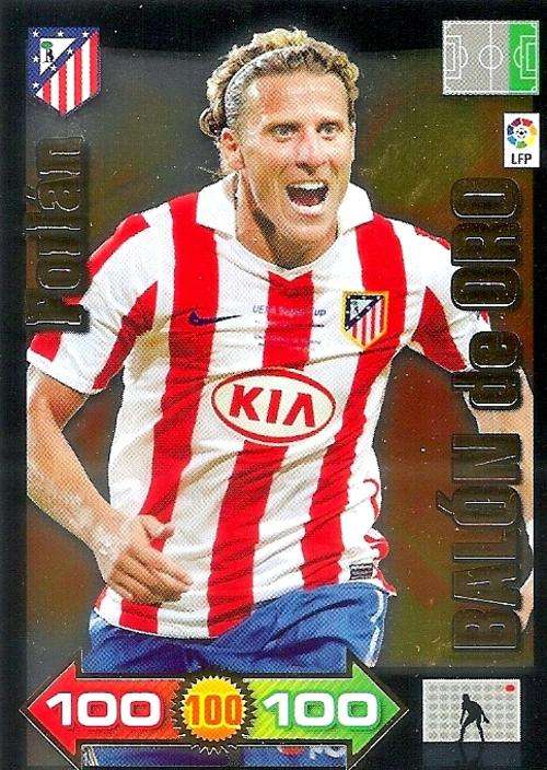 DIEGO FORLAN - PANINI ADRENALYN XL `LA LIGA` 2011 SPAIN - `BALON D`OR` RARE TRADING CARD