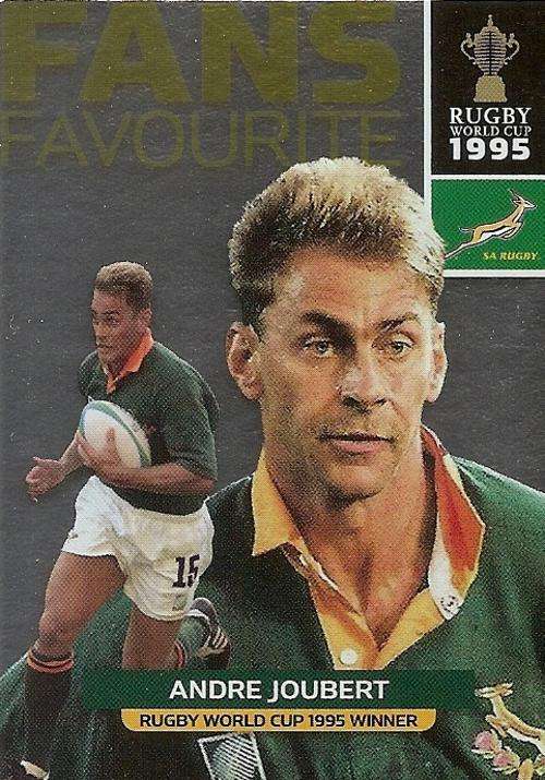 2011 RUGBY WORLD CUP COLLECTION - ANDRE JOUBERT "FANS FAVOURITE" FOIL CARD 177