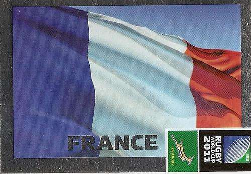 2011 RUGBY WORLD CUP COLLECTION - FRANCE "RARE" FLAG CARD 16