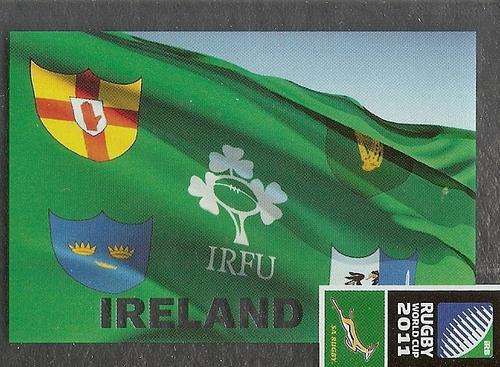 2011 RUGBY WORLD CUP COLLECTION - IRELAND "RARE" FLAG FOIL CARD 18