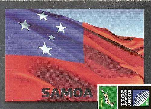 2011 RUGBY WORLD CUP COLLECTION - SAMOA "RARE" FLAG FOIL CARD 25